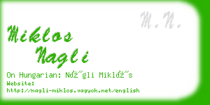 miklos nagli business card